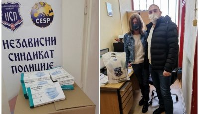 Nezavisni sindikat policije Koordinacioni Centar Kikinda donirao dezinfekciju u maske